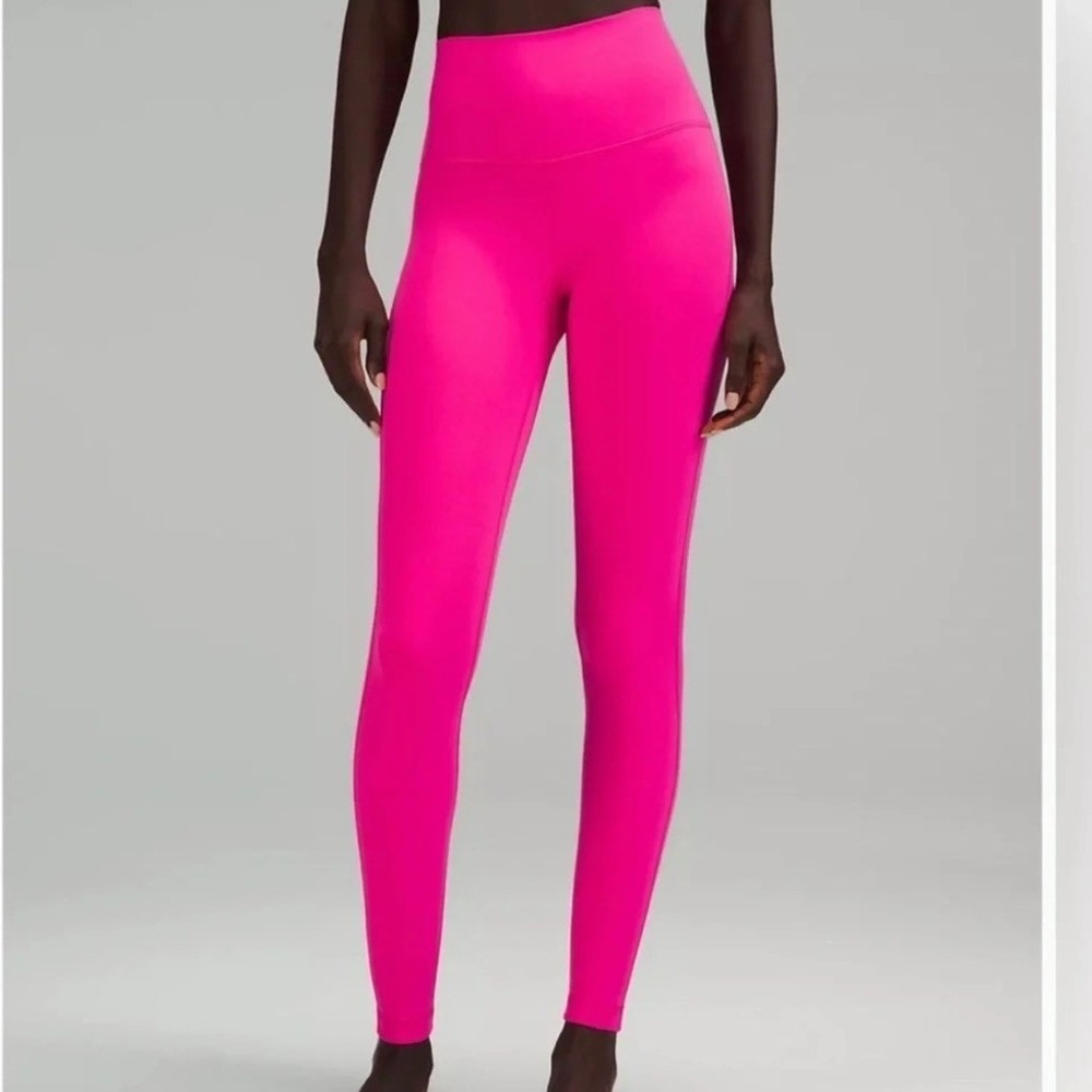 Lululemon Women's Align High Rise Leggings 28" Pink Buttery Soft Size 4 Sporty